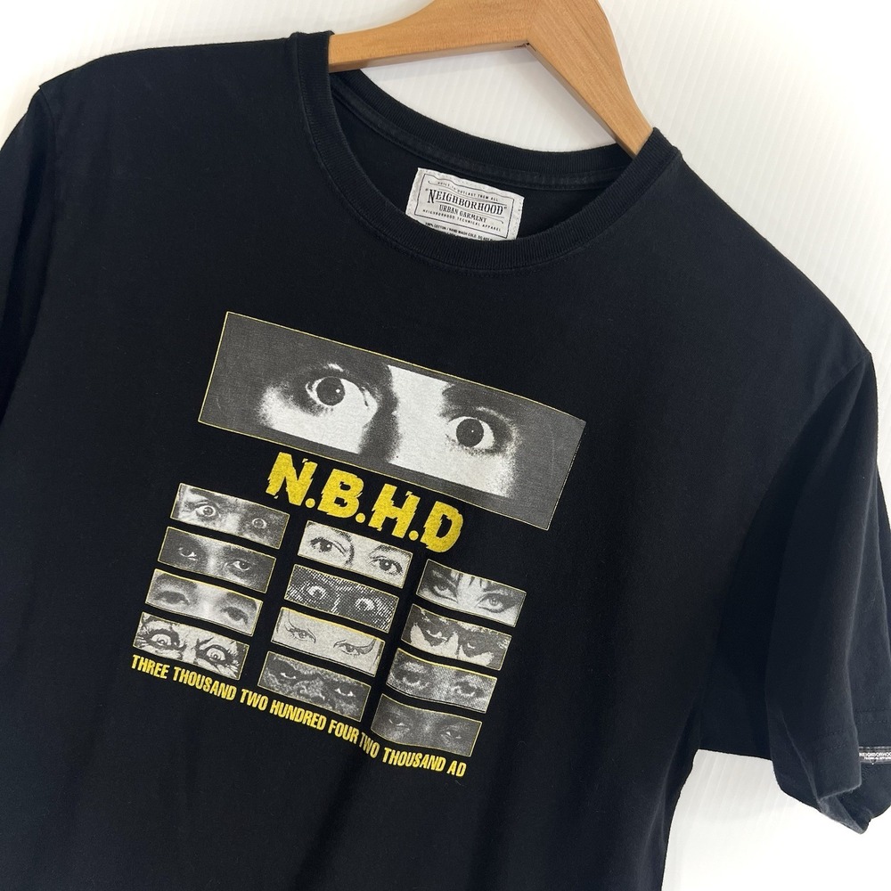 Neighborhood Japan SS-10 T-Shirt Size L Black N.B.H.D. Eye Type Urban Cotton